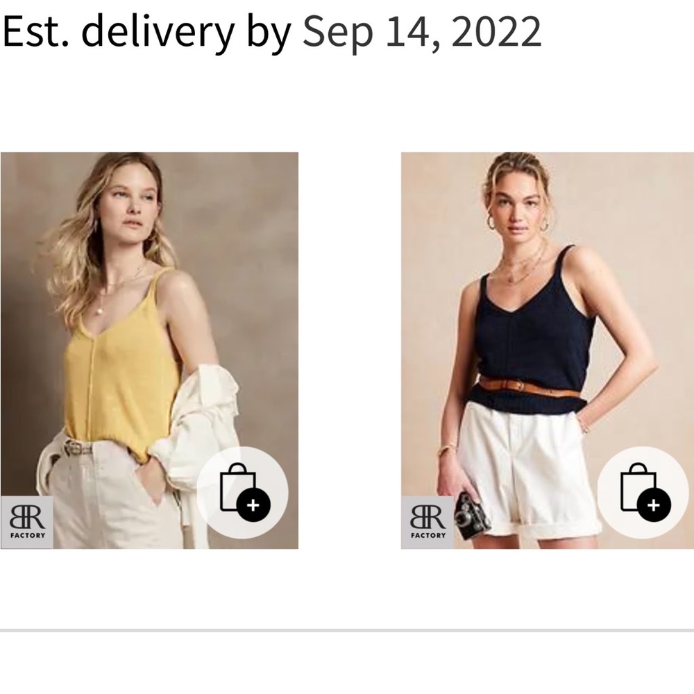 Banana republic two knitted tops size Medium new